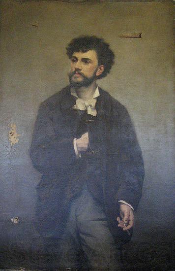 Adrien Lavieille Portrait of the painter Adrien Lavieille, her husband, made in 1879 by Marie Adrien Lavieille Germany oil painting art